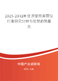 2025-2031年甘肅家用美容儀行業研究分析與前景趨勢報告