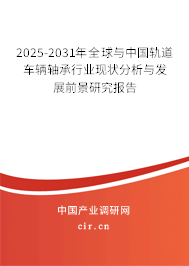 2024-2030年全球與中國(guó)軌道車輛軸承行業(yè)現(xiàn)狀分析與發(fā)展前景研究報(bào)告 2024-2030年全球與中國(guó)軌道車輛軸承行業(yè)現(xiàn)狀分析與發(fā)展前景研究報(bào)告