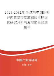 2025-2031年全球與中國3-鄰異丙氧基羰基苯硼酸市場現狀研究分析與發展前景預測報告 2025-2031年全球與中國3-鄰異丙氧基羰基苯硼酸市場現狀研究分析與發展前景預測報告