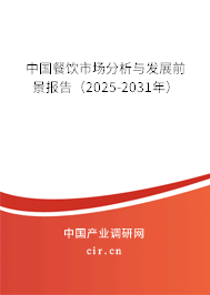 中國餐飲市場分析與發展前景報告(2025-2031年) 中國餐飲市場分析與發展前景報告(2025-2031年)