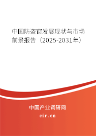 中國防盜窗發展現狀與市場前景報告(2025-2031年) 中國防盜窗發展現狀與市場前景報告(2025-2031年)