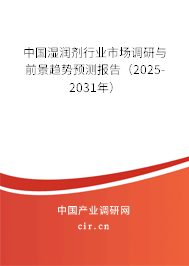 中國濕潤劑行業市場調研與前景趨勢預測報告(2025-2031年) 中國濕潤劑行業市場調研與前景趨勢預測報告(2025-2031年)