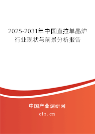 2025-2031年中國直拉單晶爐行業現狀與前景分析報告 2025-2031年中國直拉單晶爐行業現狀與前景分析報告