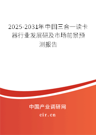 2025-2031年中國三合一讀卡器行業發展研及市場前景預測報告 2025-2031年中國三合一讀卡器行業發展研及市場前景預測報告