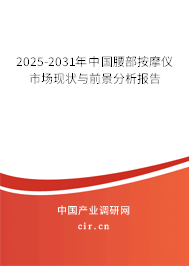 2025-2031年中國腰部按摩儀市場現狀與前景分析報告 2025-2031年中國腰部按摩儀市場現狀與前景分析報告