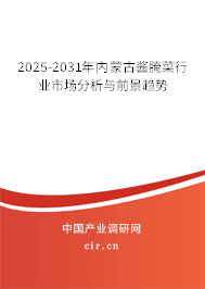 2025-2031年內蒙古醬腌菜行業市場分析與前景趨勢 2025-2031年內蒙古醬腌菜行業市場分析與前景趨勢