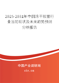 2025-2031年中國凍干膠塞行業當前現狀及未來趨勢預測分析報告 2025-2031年中國凍干膠塞行業當前現狀及未來趨勢預測分析報告
