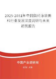 2025-2031年中國氨綸泳裝面料行業(yè)發(fā)展深度調(diào)研與未來趨勢報告 2025-2031年中國氨綸泳裝面料行業(yè)發(fā)展深度調(diào)研與未來趨勢報告