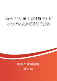 2025-2031年寧夏建筑行業現狀分析與發展趨勢研究報告 2025-2031年寧夏建筑行業現狀分析與發展趨勢研究報告