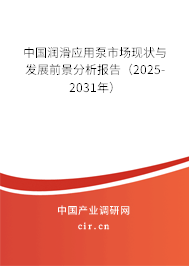 中國潤滑應用泵市場現狀與發展前景分析報告(2025-2031年) 中國潤滑應用泵市場現狀與發展前景分析報告(2025-2031年)