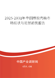 2025-2031年中國橡膠內胎市場現狀與前景趨勢報告 2025-2031年中國橡膠內胎市場現狀與前景趨勢報告