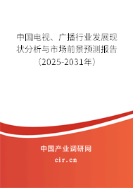 中國電視、廣播行業發展現狀分析與市場前景預測報告(2025-2031年) 中國電視、廣播行業發展現狀分析與市場前景預測報告(2025-2031年)