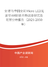 全球與中國全彩Micro LED光波導AR眼鏡市場調查研究及前景分析報告(2025-2030年) 全球與中國全彩Micro LED光波導AR眼鏡市場調查研究及前景分析報告(2025-2030年)