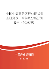 中國中央商務區行業現狀調查研究及市場前景分析預測報告(2025版) 中國中央商務區行業現狀調查研究及市場前景分析預測報告(2025版)