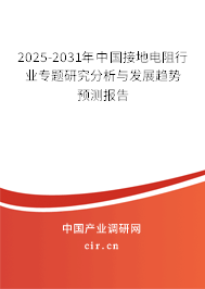 2025-2031年中國接地電阻行業專題研究分析與發展趨勢預測報告 2025-2031年中國接地電阻行業專題研究分析與發展趨勢預測報告