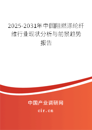 2025-2031年中國阻燃滌綸纖維行業現狀分析與前景趨勢報告 2025-2031年中國阻燃滌綸纖維行業現狀分析與前景趨勢報告