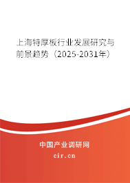 上海特厚板行業發展研究與前景趨勢（2025-2031年）