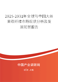 2025-2031年全球與中國大絲束碳纖維市場現(xiàn)狀分析及發(fā)展前景報告 2025-2031年全球與中國大絲束碳纖維市場現(xiàn)狀分析及發(fā)展前景報告