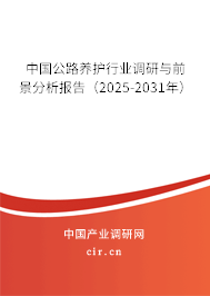 中國公路養(yǎng)護行業(yè)調(diào)研與前景分析報告(2025-2031年) 中國公路養(yǎng)護行業(yè)調(diào)研與前景分析報告(2025-2031年)