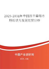 2025-2031年中國凍干草莓市場現狀與發展前景分析 2025-2031年中國凍干草莓市場現狀與發展前景分析