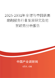 2025-2031年全球與中國表面磨削服務行業發展研究及前景趨勢分析報告 2025-2031年全球與中國表面磨削服務行業發展研究及前景趨勢分析報告