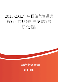2025-2031年中國(guó)油氣管道運(yùn)輸行業(yè)市場(chǎng)分析與發(fā)展趨勢(shì)研究報(bào)告 2025-2031年中國(guó)油氣管道運(yùn)輸行業(yè)市場(chǎng)分析與發(fā)展趨勢(shì)研究報(bào)告