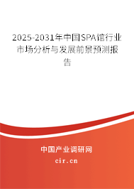 2025-2031年中國SPA館行業市場分析與發展前景預測報告