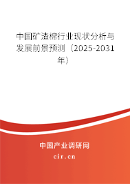 中國礦渣棉行業現狀分析與發展前景預測(2025-2031年) 中國礦渣棉行業現狀分析與發展前景預測(2025-2031年)