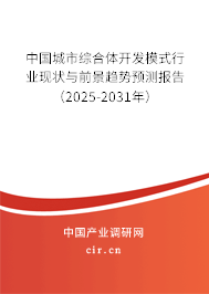 中國城市綜合體開發模式行業現狀與前景趨勢預測報告(2025-2031年) 中國城市綜合體開發模式行業現狀與前景趨勢預測報告(2025-2031年)