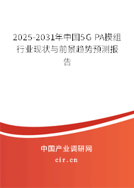 2025-2031年中國5G PA模組行業(yè)現(xiàn)狀與前景趨勢預(yù)測報告 2025-2031年中國5G PA模組行業(yè)現(xiàn)狀與前景趨勢預(yù)測報告
