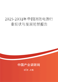 2025-2031年中國消防電源行業現狀與發展前景報告 2025-2031年中國消防電源行業現狀與發展前景報告