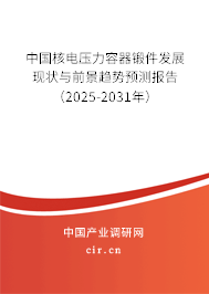 中國核電壓力容器鍛件發展現狀與前景趨勢預測報告(2025-2031年) 中國核電壓力容器鍛件發展現狀與前景趨勢預測報告(2025-2031年)
