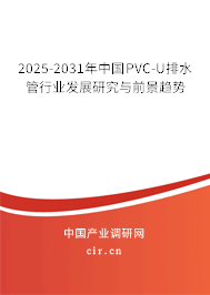 2025-2031年中國PVC-U排水管行業發展研究與前景趨勢 2025-2031年中國PVC-U排水管行業發展研究與前景趨勢