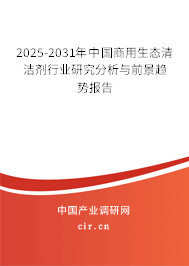 2025-2031年中國商用生態清潔劑行業研究分析與前景趨勢報告