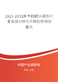 2025-2031年中國獵頭服務行業發展分析與市場前景預測報告 2025-2031年中國獵頭服務行業發展分析與市場前景預測報告