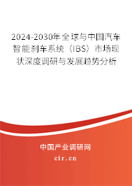 2024-2030年全球與中國汽車智能剎車系統(IBS)市場現狀深度調研與發展趨勢分析 2024-2030年全球與中國汽車智能剎車系統(IBS)市場現狀深度調研與發展趨勢分析