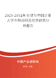 2025-2031年全球與中國企業大學市場調研及前景趨勢分析報告 2025-2031年全球與中國企業大學市場調研及前景趨勢分析報告