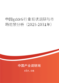 中國gddr6行業現狀調研與市場前景分析(2025-2031年) 中國gddr6行業現狀調研與市場前景分析(2025-2031年)