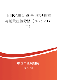中國5G宏站點行業(yè)現(xiàn)狀調(diào)研與前景趨勢分析(2025-2031年) 中國5G宏站點行業(yè)現(xiàn)狀調(diào)研與前景趨勢分析(2025-2031年)