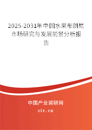 2025-2031年中國水果布朗尼市場研究與發展前景分析報告