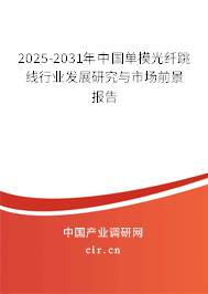 2025-2031年中國單模光纖跳線行業(yè)發(fā)展研究與市場前景報告 2025-2031年中國單模光纖跳線行業(yè)發(fā)展研究與市場前景報告