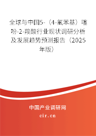全球與中國5-(4-氟苯基)噻吩-2-羧酸行業現狀調研分析及發展趨勢預測報告(2025年版) 全球與中國5-(4-氟苯基)噻吩-2-羧酸行業現狀調研分析及發展趨勢預測報告(2025年版)