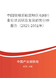 中國錫林郭勒盟地區電網行業現狀調研及發展趨勢分析報告(2025-2031年) 中國錫林郭勒盟地區電網行業現狀調研及發展趨勢分析報告(2025-2031年)