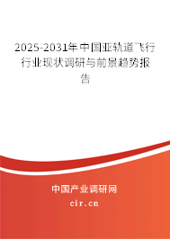 2025-2031年中國亞軌道飛行行業現狀調研與前景趨勢報告