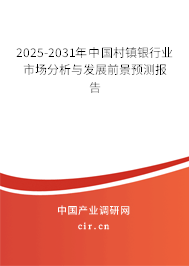 2025-2031年中國村鎮銀行業市場分析與發展前景預測報告