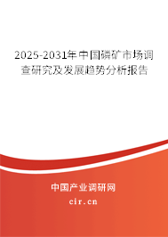 2025-2031年中國磷礦市場調查研究及發展趨勢分析報告 2025-2031年中國磷礦市場調查研究及發展趨勢分析報告