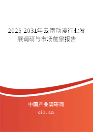 2025-2031年云南動漫行業發展調研與市場前景報告 2025-2031年云南動漫行業發展調研與市場前景報告
