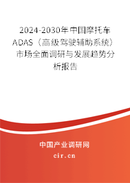 2024-2030年中國摩托車ADAS(高級駕駛輔助系統(tǒng))市場全面調(diào)研與發(fā)展趨勢分析報告 2024-2030年中國摩托車ADAS(高級駕駛輔助系統(tǒng))市場全面調(diào)研與發(fā)展趨勢分析報告