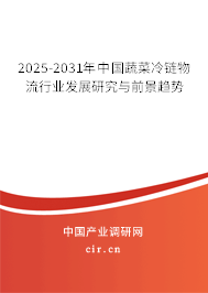 2025-2031年中國蔬菜冷鏈物流行業發展研究與前景趨勢