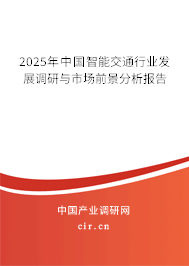 2025年中國智能交通行業發展調研與市場前景分析報告